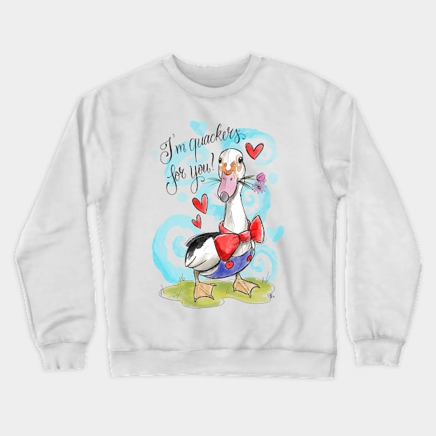 I’m quackers for you! Crewneck Sweatshirt by Jurassic Ink